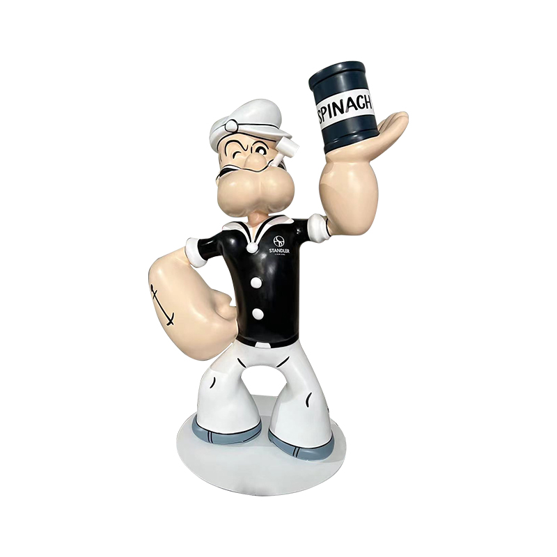 Dealbh Sailor Vintage Popeye le haghaidh Decor Óstán & Meall - Dealbhóireacht Théamacha Retro Muirí