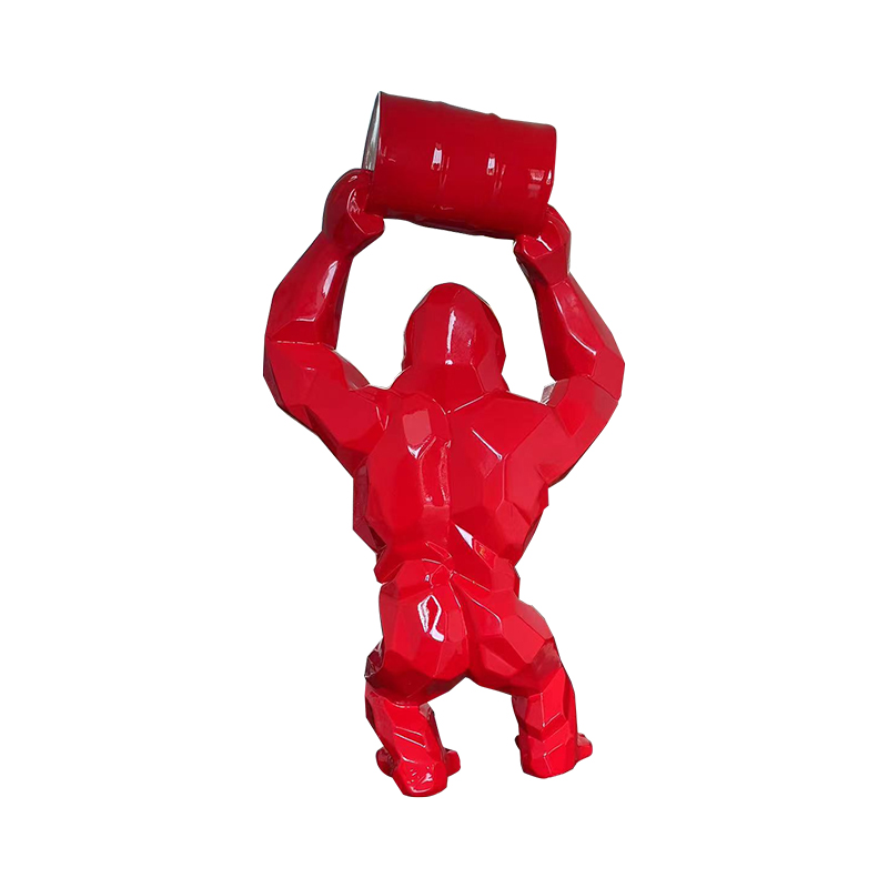 Dealbhóireacht Buicéad Ardaithe Kong Orangutan do Thaispeántais Ealaíne Allamuigh Dealbhóireacht Buicéad Ardaithe Kong Orangutan do Thaispeántais Ealaíne Allamuigh