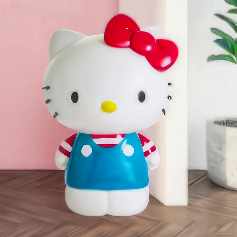 Dealbh trom Hello Kitty don ghairdín, dealbhóireacht decor mór amuigh faoin aer 50kg